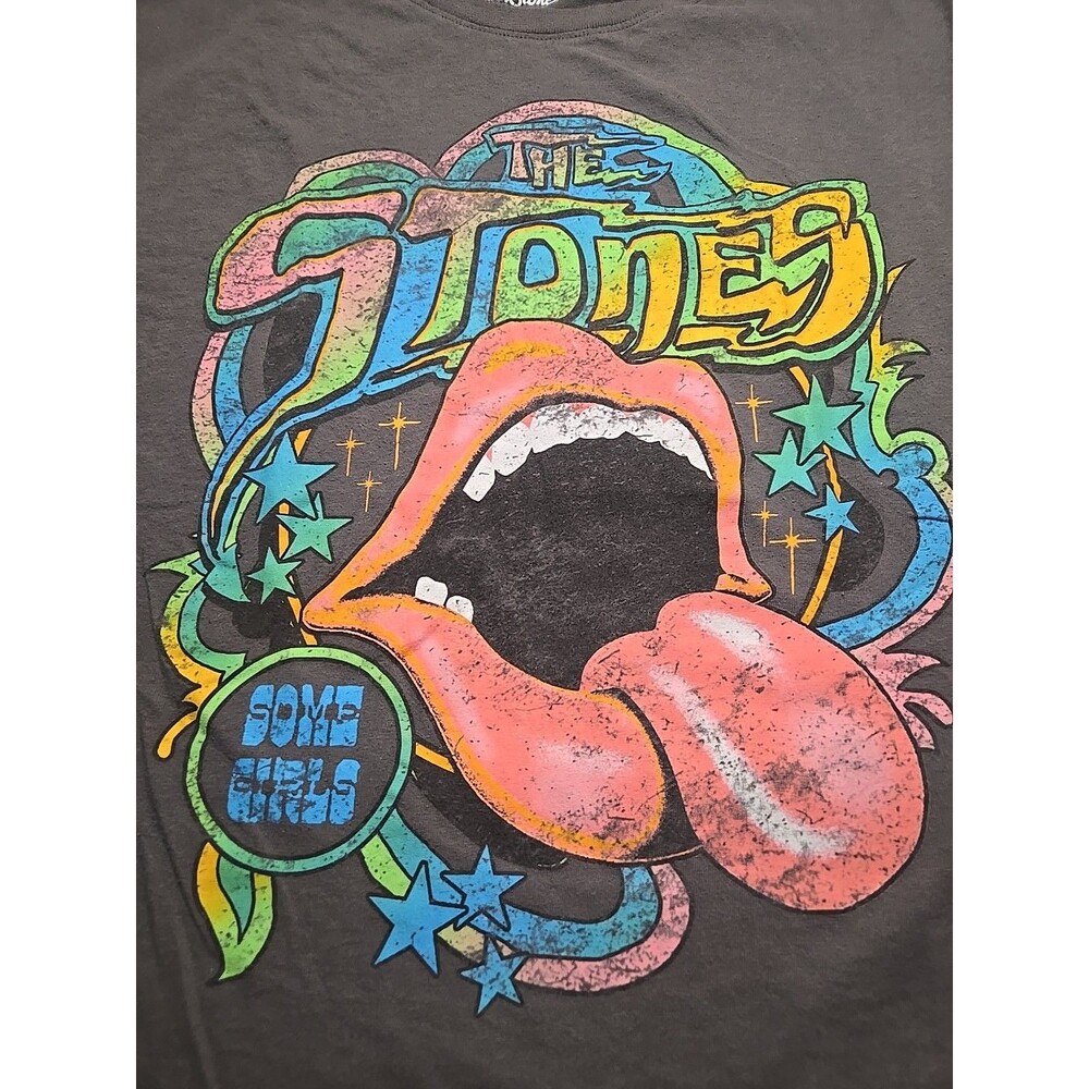 The Rolling Stones The Stones Graphic Print Cotton T-Shirt Gray Size XL